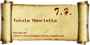 Totola Henrietta névjegykártya